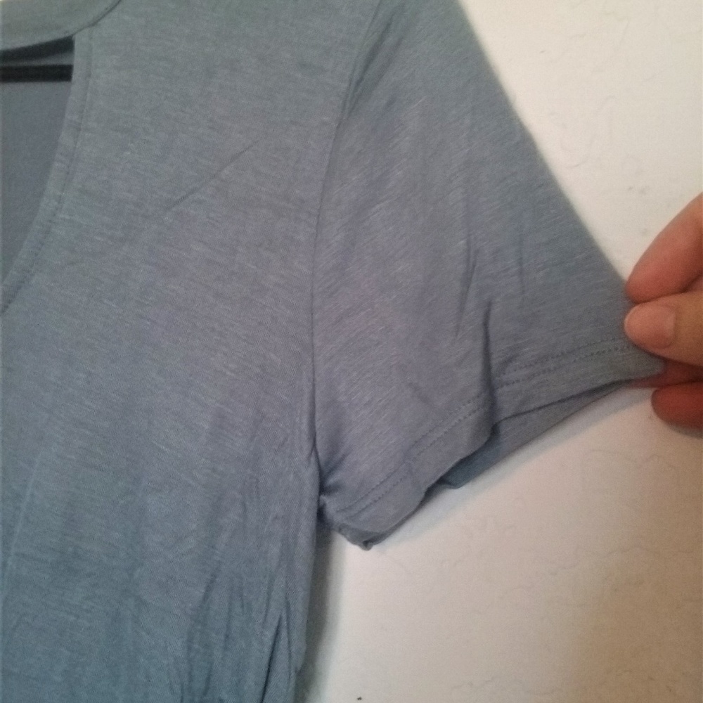 Dusty Blue Choker Twist Front Top!! - Picture 6 of 6